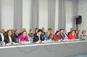 Konferenzbesucher Veranstaltung des Twinning in Moldau